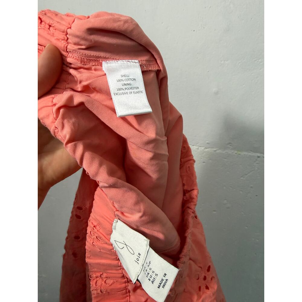 Joie A Line Maxi Eyelet Skirt Peach Orange Size Small - Picture 2 of 5